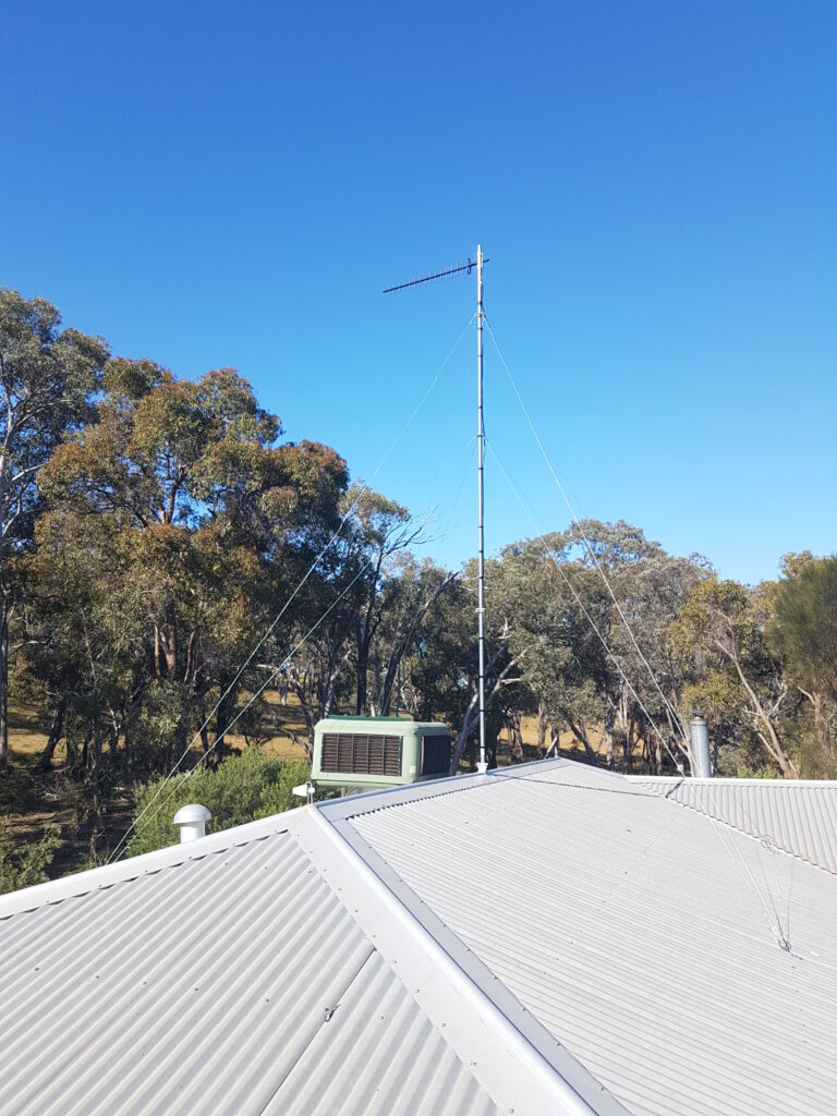 4G mobile antenna installed on roof