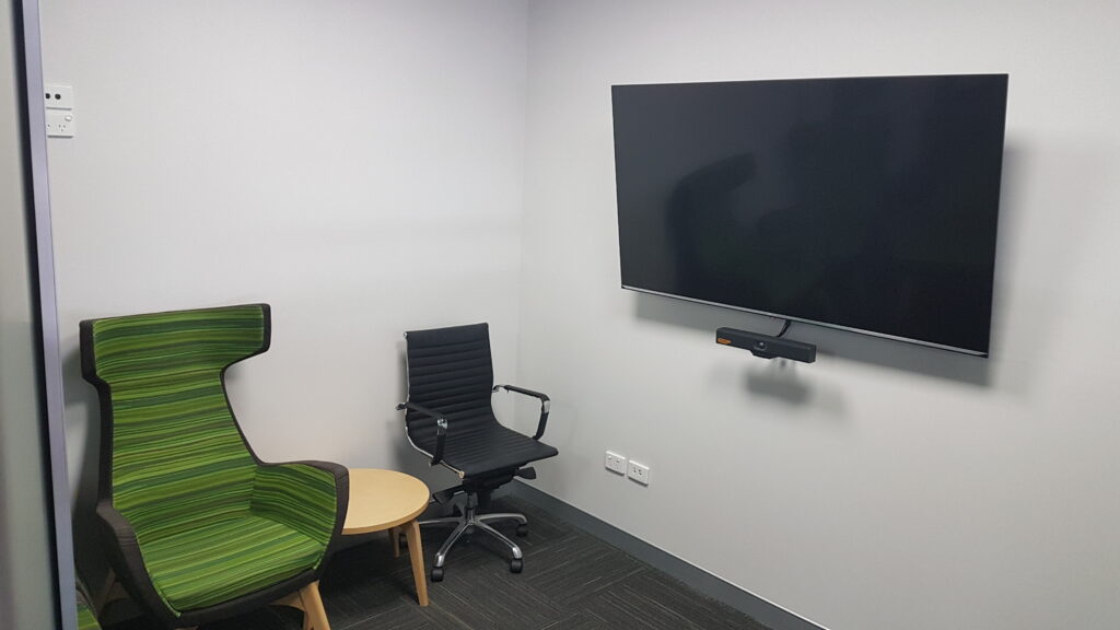 Yealink video bar in a conference room